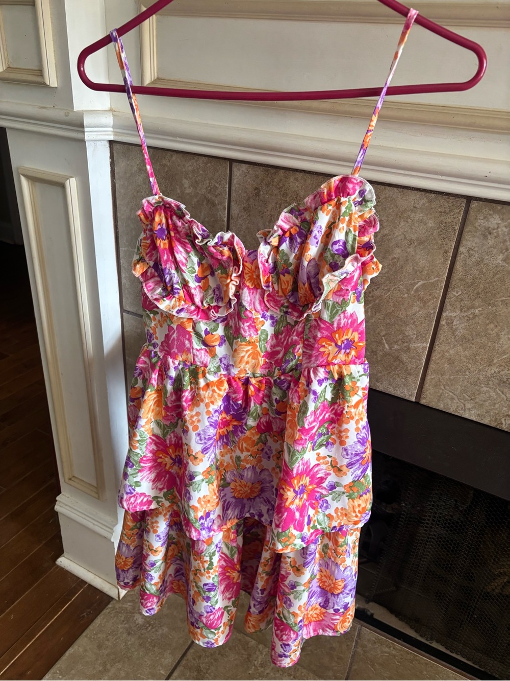Floral Ruffle Sundress with Spaghetti Straps